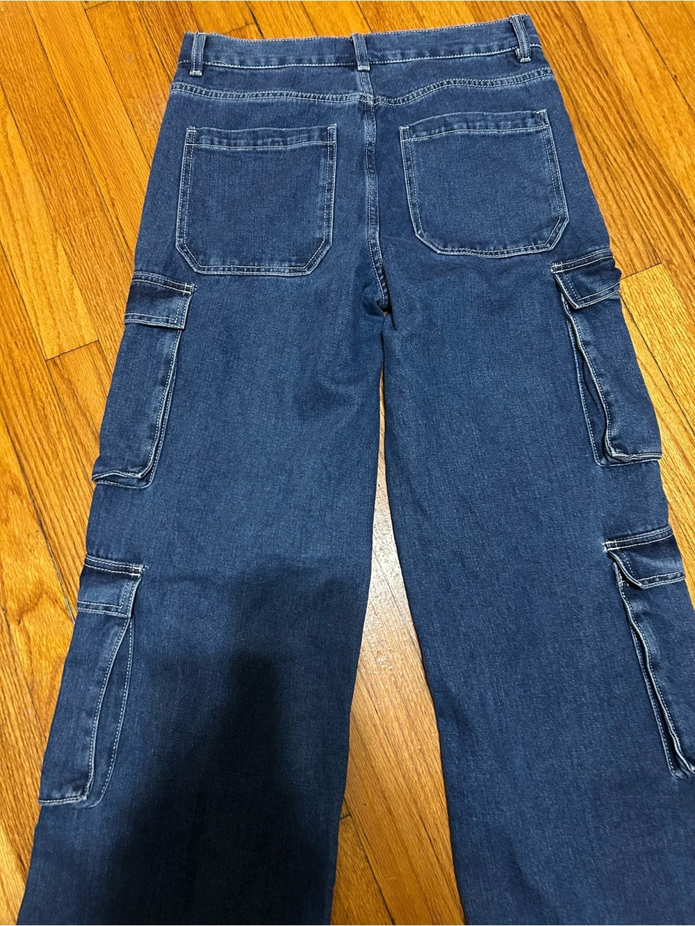PacSun Dark Wash 90's Baggy Cargo Pants Jeans Blue SZ-26‎ - Picture 11 of 11